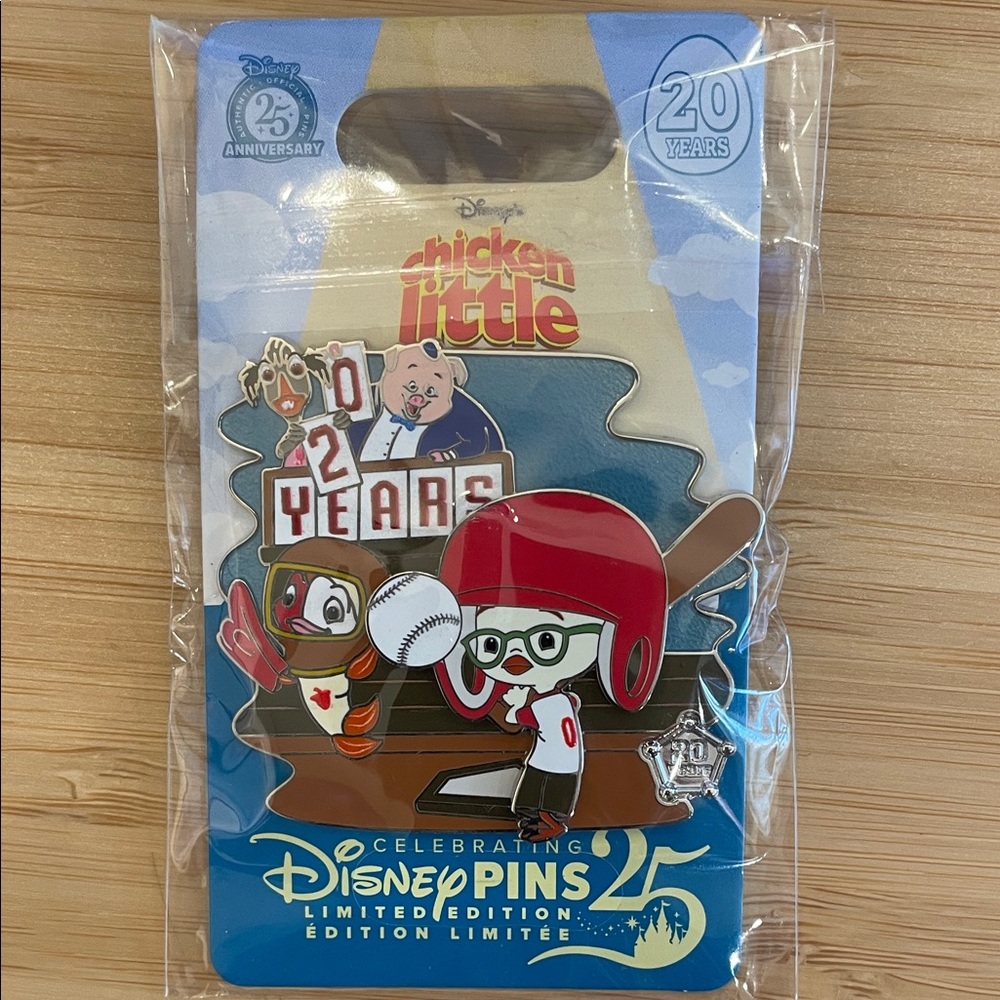 Disney Chicken Little 25th Anniversary Pin - Red and Blue